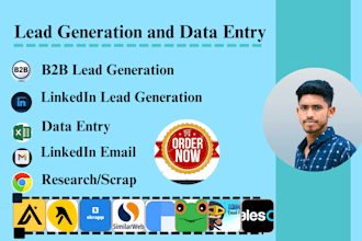 do b2b lead linkedin data entry