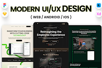 do modern mobile app ui ux design or website ui ux design, figma xd