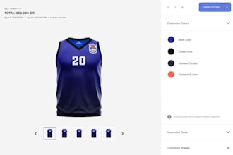 develop a 3d jersey configurator