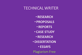 do articles, research proposals, reports, case study and dissertations