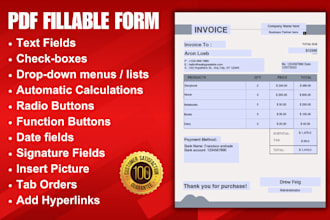 create a fillable PDF form or convert to a PDF fillable form