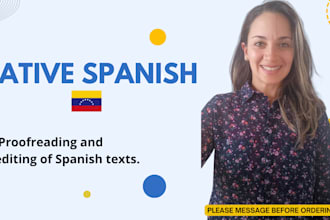 proofread and correct your spanish texts