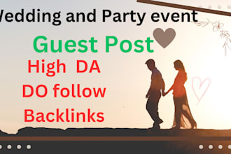 do wedding guest post with do follow on high authority blog