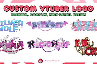 design vtuber logo for your youtube or twitch stream