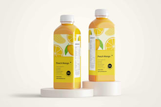 design juice and beverage bottle label