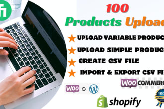product upload or import CSV XML to shopify woocommerce or ecommerce store