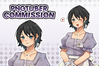 draw costume pngtuber avatar for streams
