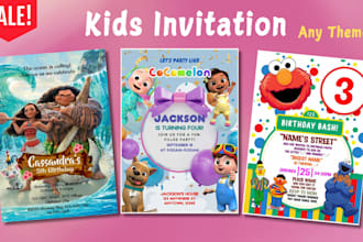 design kids birthday invitations baby shower cards in 2 hrs