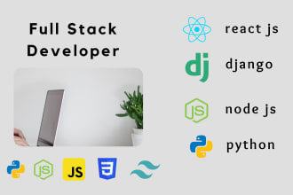 be your full stack web developer using react, node js and python