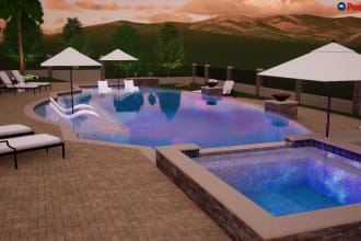 do 2d and 3d design for swimming pool ,spa