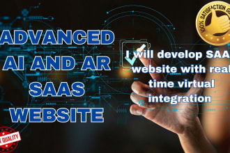 build advanced ai n ar saas technology, web with real time virtual integration