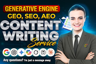 do generative engine optimization, seo, geo and aeo content, article blog writer