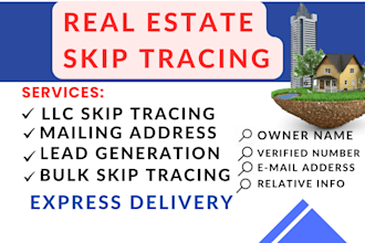 do skip tracing for real estate and skip tracing in bulk