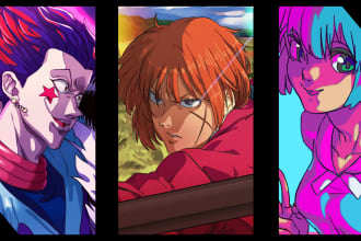do simple painted anime digital art