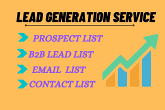 do lead generation linkedin contact email list building, prospect lead list