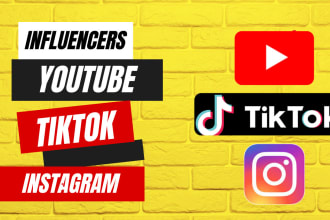 find influencers from youtube, instagram and tiktok