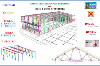 do structural analysis and design of steel, wood and concrete structure