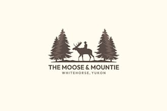 moose restaurant logo design
