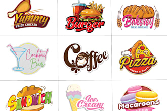 do fast food, sea food, candy store, bar and restaurant logo