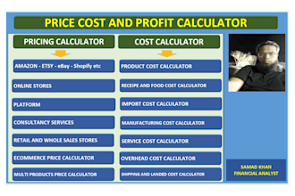 prepare customized price and cost calculator