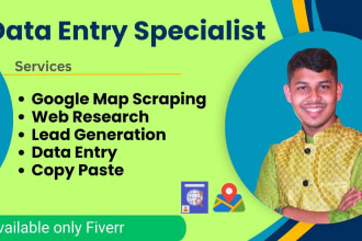do google map scraping and web research for collecting leads