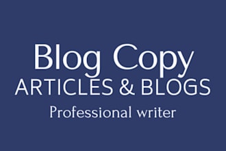 write a blog or article on any topic