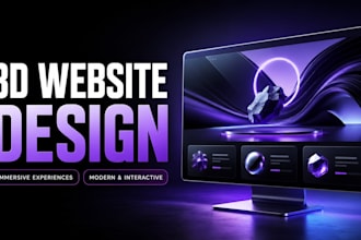 create modern 3d website design for your business