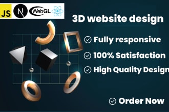 create modern 3d website design for your business
