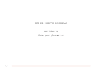 rewrite and doctor your existing screenplays