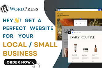 develop small or local business wordpress website