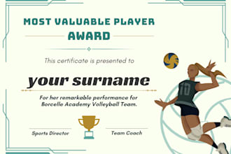 create attractive sport and short course certificate