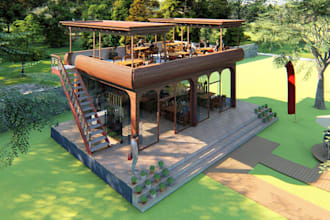make any 3d model in sketchup, revit and render animate it
