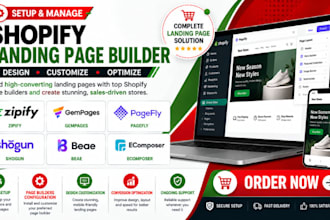 setup shopify landing page builder zipify gempage pagefly shogun beae ecomposer