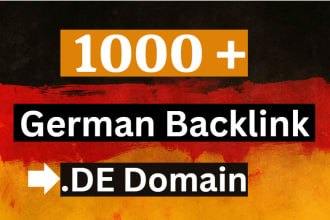 build 1000 germany backlink from german de domain website