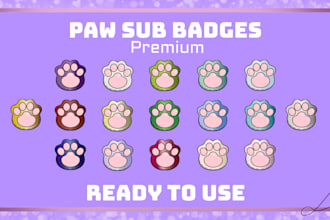 give you paw sub badges, ready to use