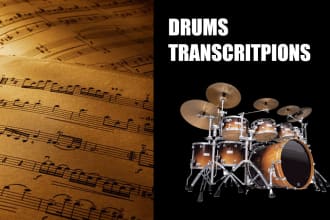 make high quality drum transcription of your favourite songs