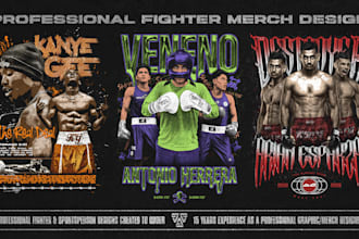 create a fighter MMA boxing karate sport t shirt
