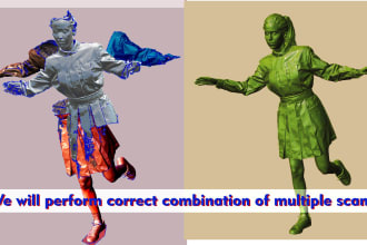 perform correct combination of multiple 3d scans