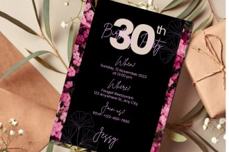 design birthday, baby shower, party and greeting card