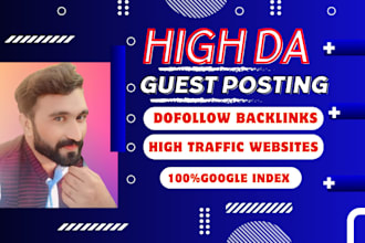 provide high da premium  guest post service and dofollow backlinks