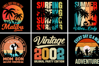 create a retro vintage t shirt design