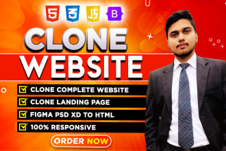copy, clone, duplicate website or landing page using HTML CSS