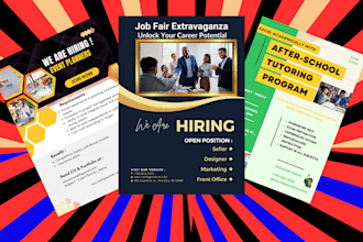 design professional flyers and posters for any event