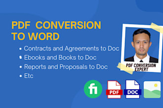 convert contracts and agreements, ebooks and legal documents to word