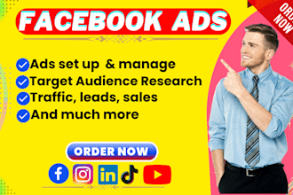 create your  facebook marketing  fb  ads campaign