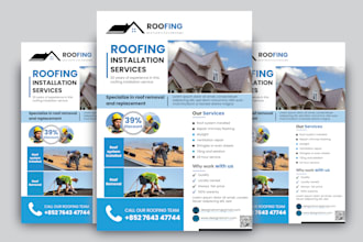 design awesome junk removal flyers and roofing flyer for your business