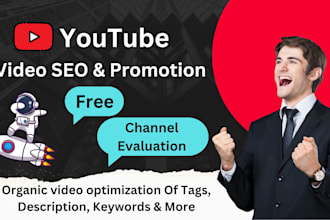 do best youtube seo and promotion with powerful backlinks and video ranking