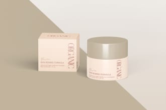 do minimalist hair oil skincare beauty cosmetic label box packaging design