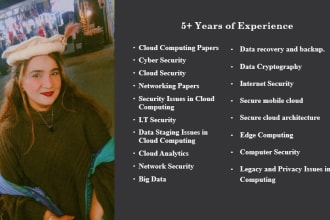 write cyber security, network security, cloud computing, iot paper in 12 hours