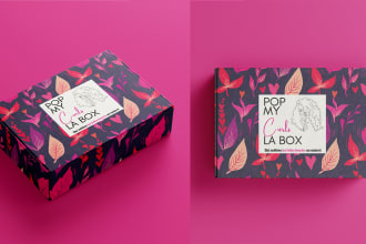 do product box design, packaging box design, mailer box, subscription box and 3d